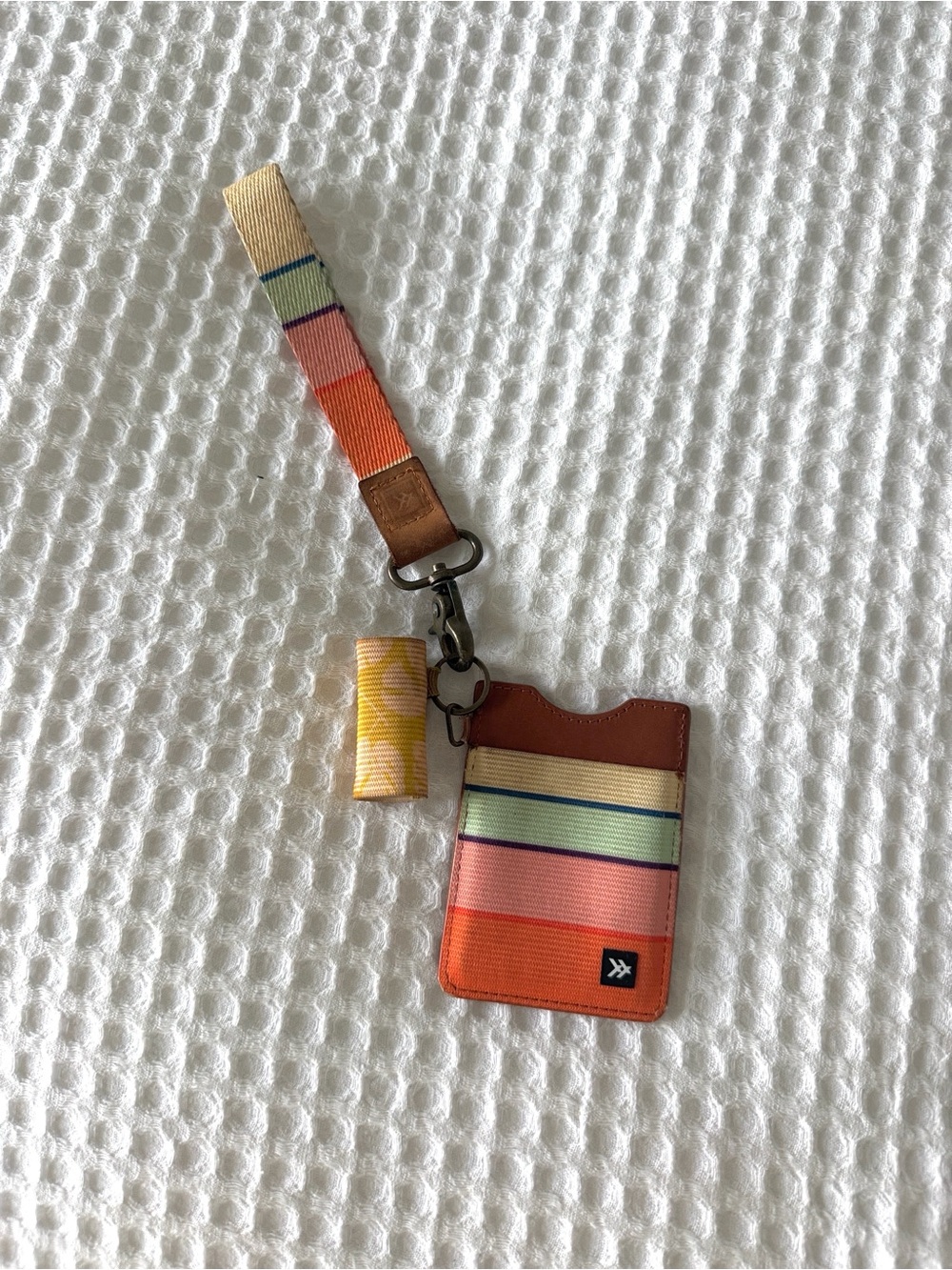 Thread Wallets Vertical Leather Wallet, Wrist Lanyard, and Lip Balm Holder